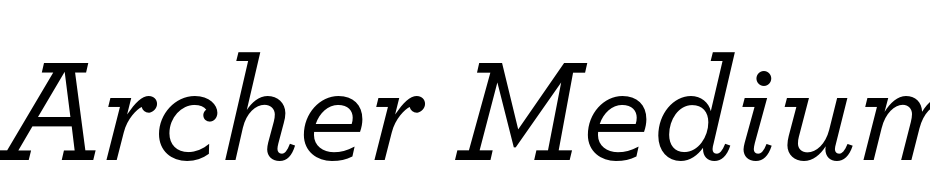 Archer Medium Italic Yazı tipi ücretsiz indir